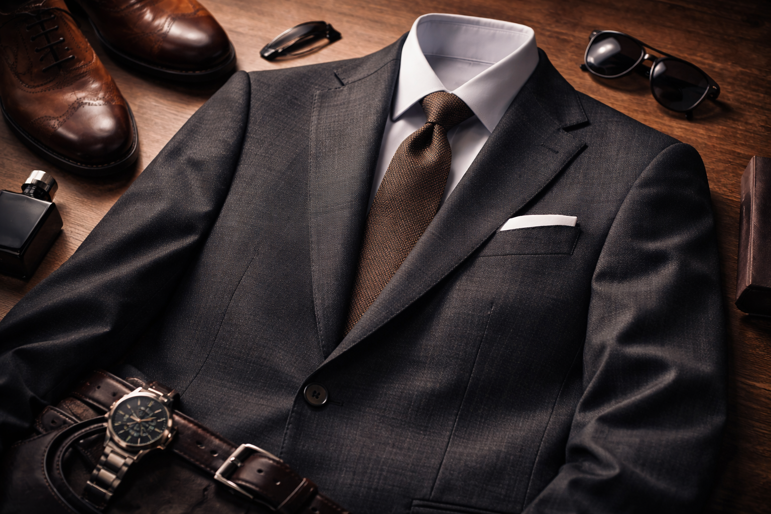 Fashion model in suit