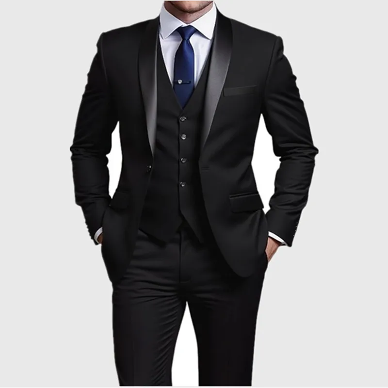 Men Formal Slim Fit Tuxedo Prom Suit Male Groom Wedding Blazers High Quality Groomsman Luxury Dress Business Banquet Party Suit - Image 2