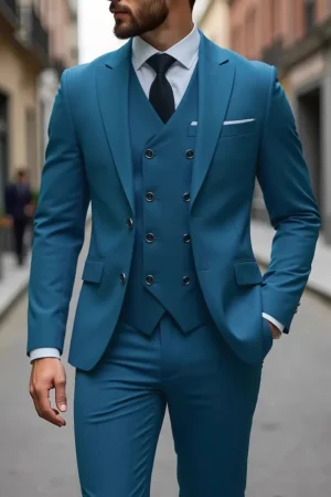 Classic Wedding Tuxedos Slim Fit Bridegroom For Men 3 Pieces Groomsmen Suit Male Formal Business Men Suits(Jacket+Vest+Pants）